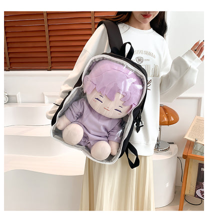 New Front Pieces Detachable Double Backache Bag Girl's Backpack Large Capacity Transparent Baby Bag Multifunctional Student Schoolbag