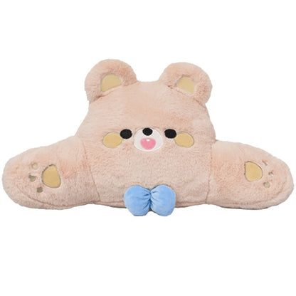 Cartoon car headrest neck pillow bear car sedentary not tired waist pillow four seasons universal car pillow