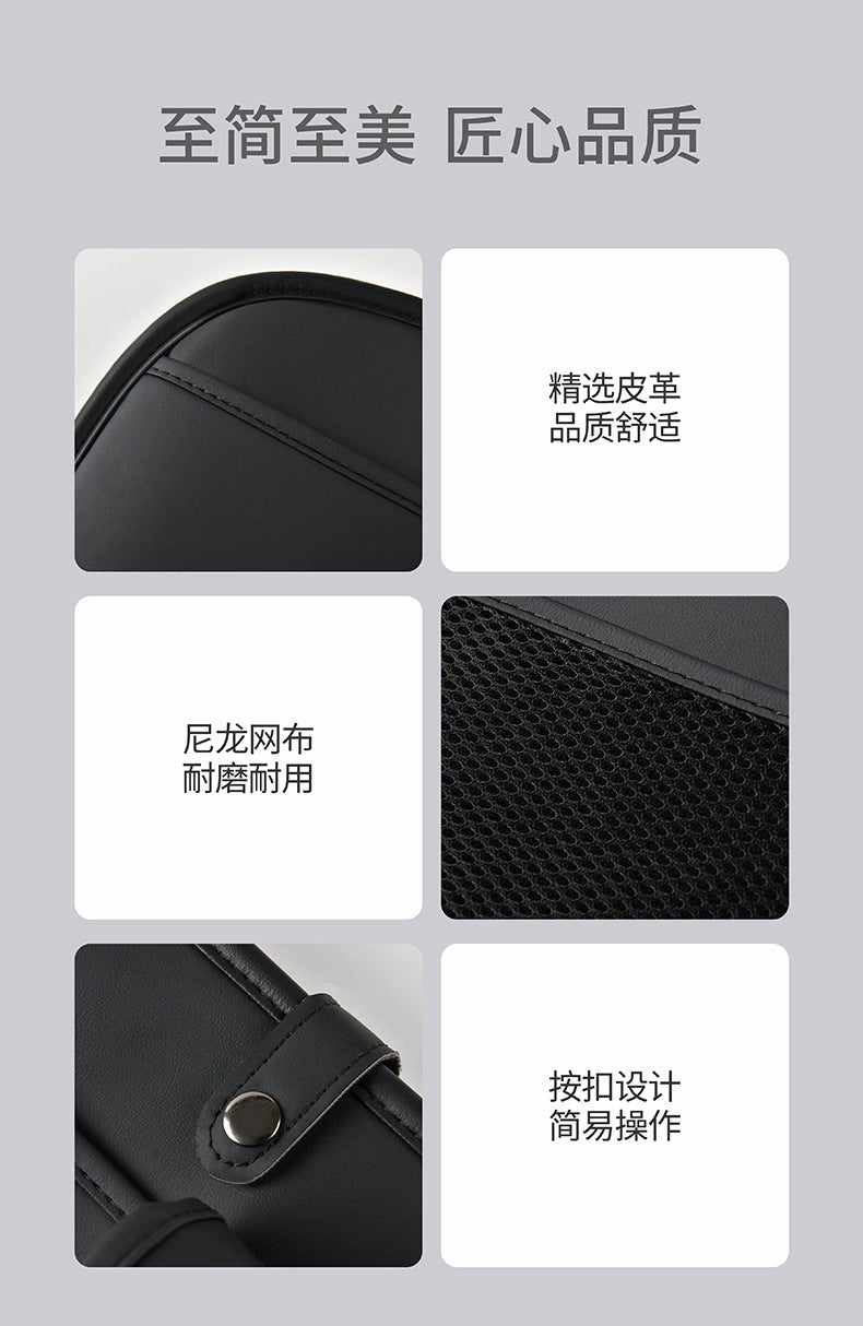 Car Seat Back Storage Bag Leather Tablet Holder Storage Box Dining Table Car Seat Back Hanging Bag