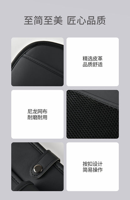 Car Seat Back Storage Bag Leather Tablet Holder Storage Box Dining Table Car Seat Back Hanging Bag