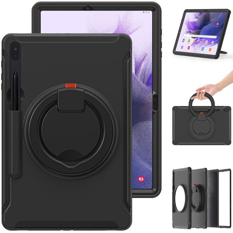 Suitable for Samsung Tab S7 S8 silicone drop-resistant tablet case PC bracelet rotating bracket S7Plus protective case