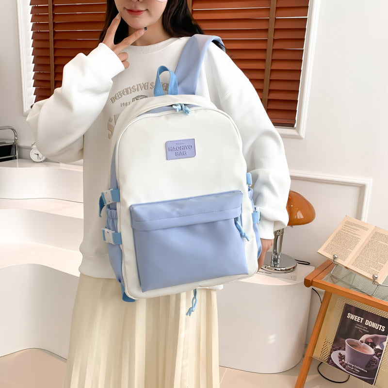 New Front Pieces Detachable Double Backache Bag Girl's Backpack Large Capacity Transparent Baby Bag Multifunctional Student Schoolbag