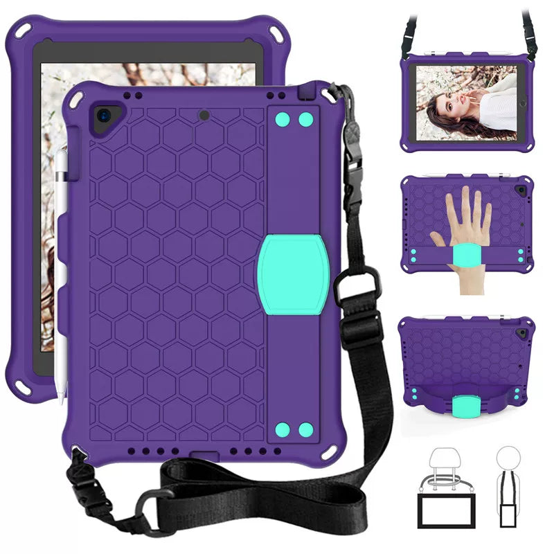 Applicable ipad10.2 inch protective case silicone mini5 drop-resistant iPad9.7 handheld air3 full cover air4
