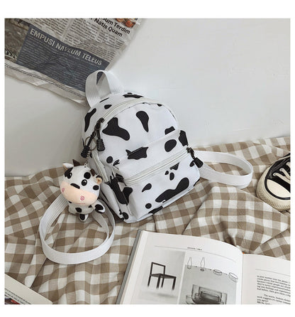 Bag Women's Bag 2026 new Backpack Dairy Cow Pattern Backpack Outdoor Travel Small Backpack Casual Backpack