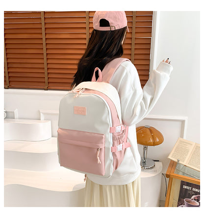 New Front Pieces Detachable Double Backache Bag Girl's Backpack Large Capacity Transparent Baby Bag Multifunctional Student Schoolbag