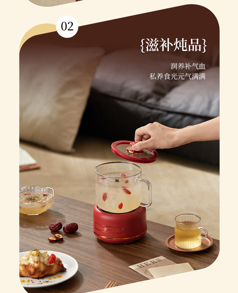 Multi-functional Flower Tea Pot Household Health Pot Mini Glass Boiling Kettle Small Health Cup Gift Electric Stew Cup for Tea