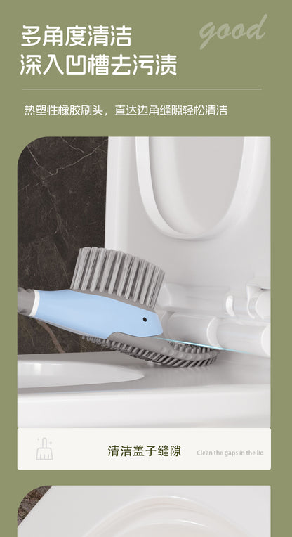Dopamine Cartoon Duck Silicone Toilet Brush Household Cleaning Set with Base for Toilet Cleaning