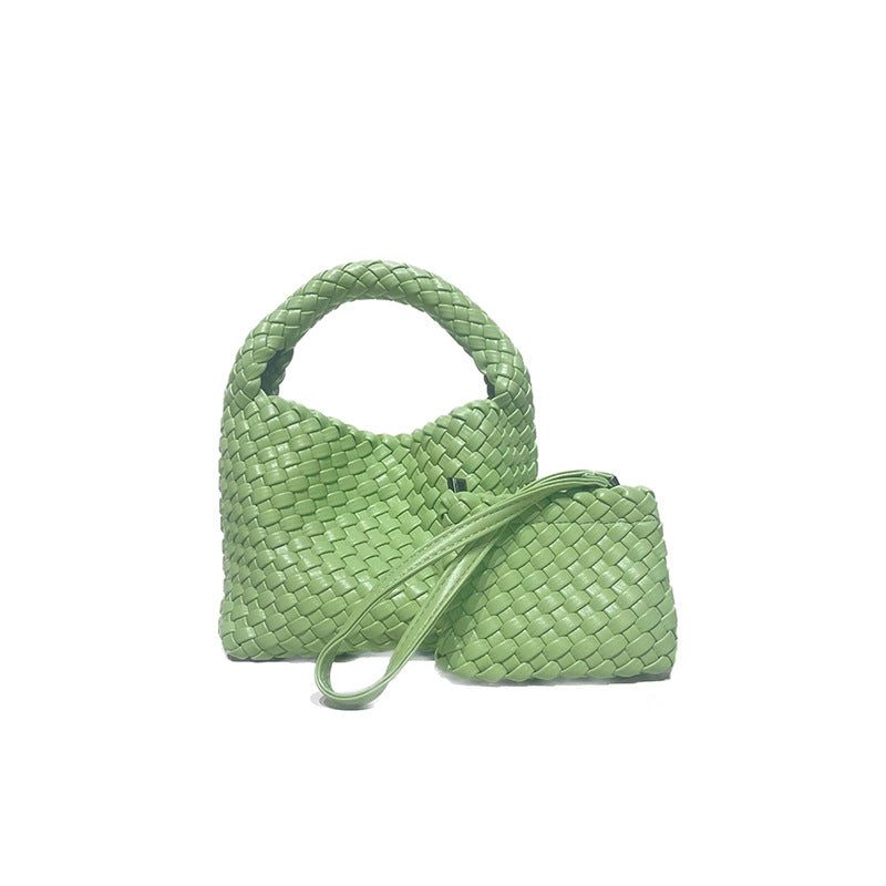 handmade woven bag summer high-end niche design women's bag handbag shoulder bag vegetable basket Ins bag