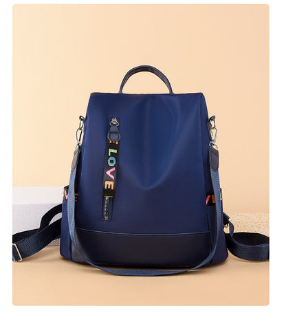 Korean style new fashion Oxford cloth casual women's backpack lightweight waterproof shopping storage anti-theft travel bag