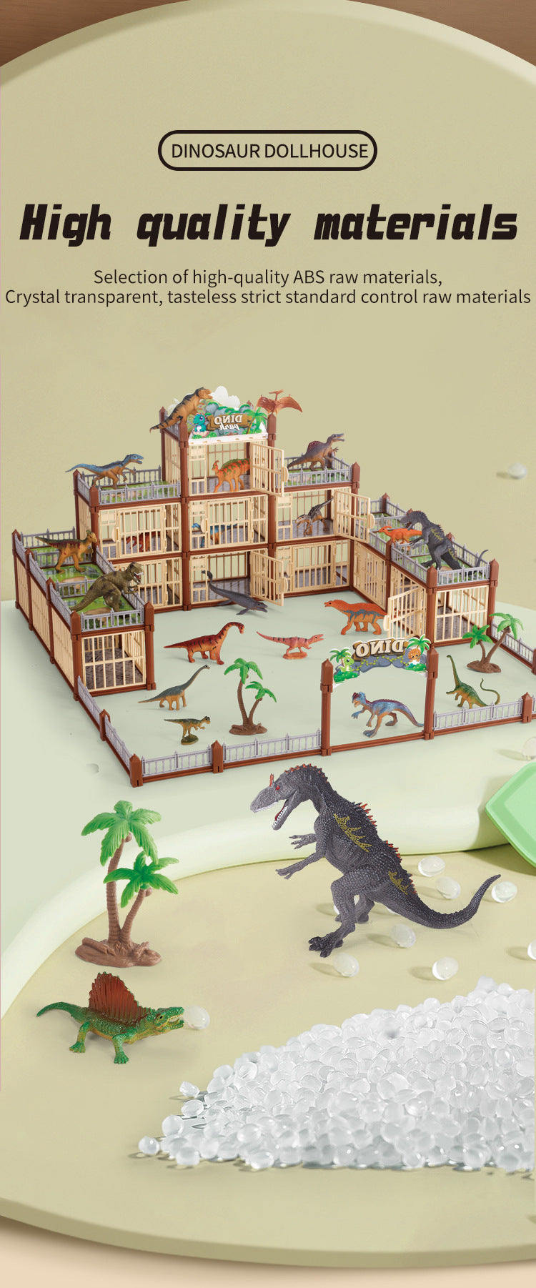 New DIY Dinosaur Park Model Children's Simulated Animal Toys Boys Educational Assembly Model Toys Birthday Gifts