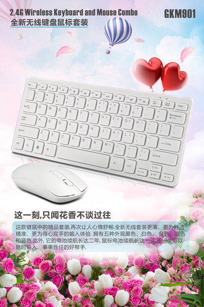 2.4G Mini Wireless Keyboard Mouse suit 78 Key Portable Laptop Desktop Computer Wireless Keyboard Home Keyboard