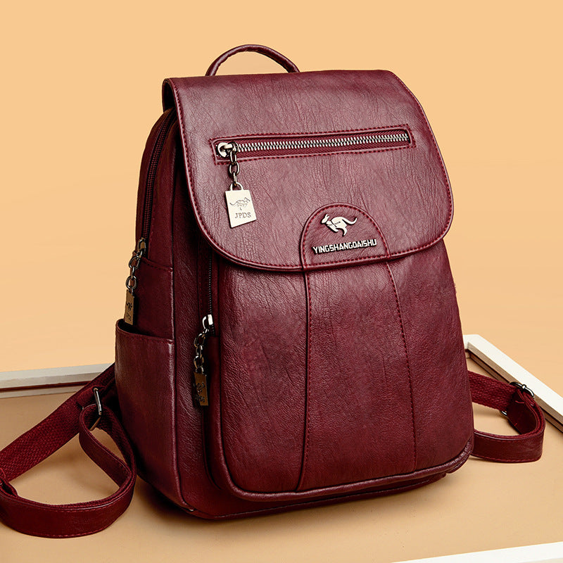 Women's Backpack 2026 Autumn and Winter New Large Capacity Casual Shoulder Bag Fashion College Student Travel Bag One-Piece Generation