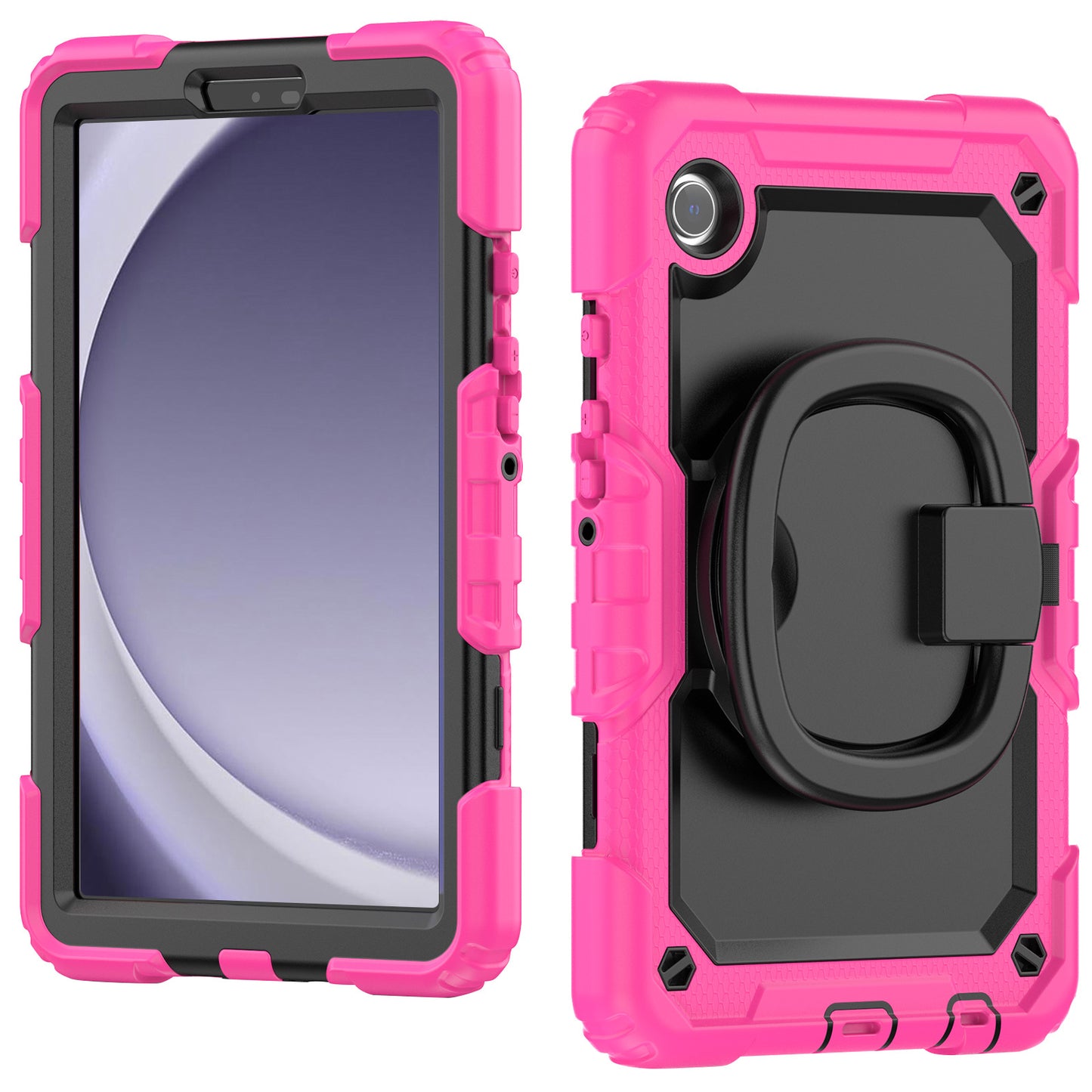 Applicable to Samsung Tab A9 silicone + PC protective case 8.7-inch rotating bracelet X115 multi-functional drop-resistant tablet case