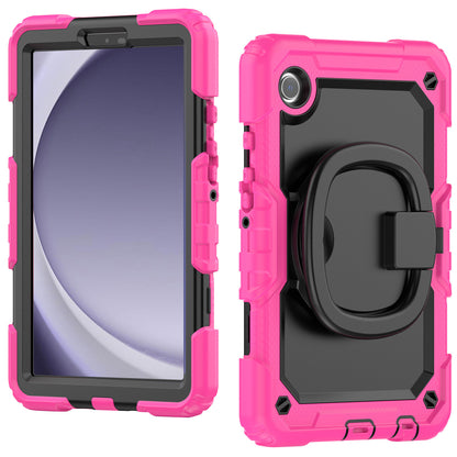 Applicable to Samsung Tab A9 silicone + PC protective case 8.7-inch rotating bracelet X115 multi-functional drop-resistant tablet case