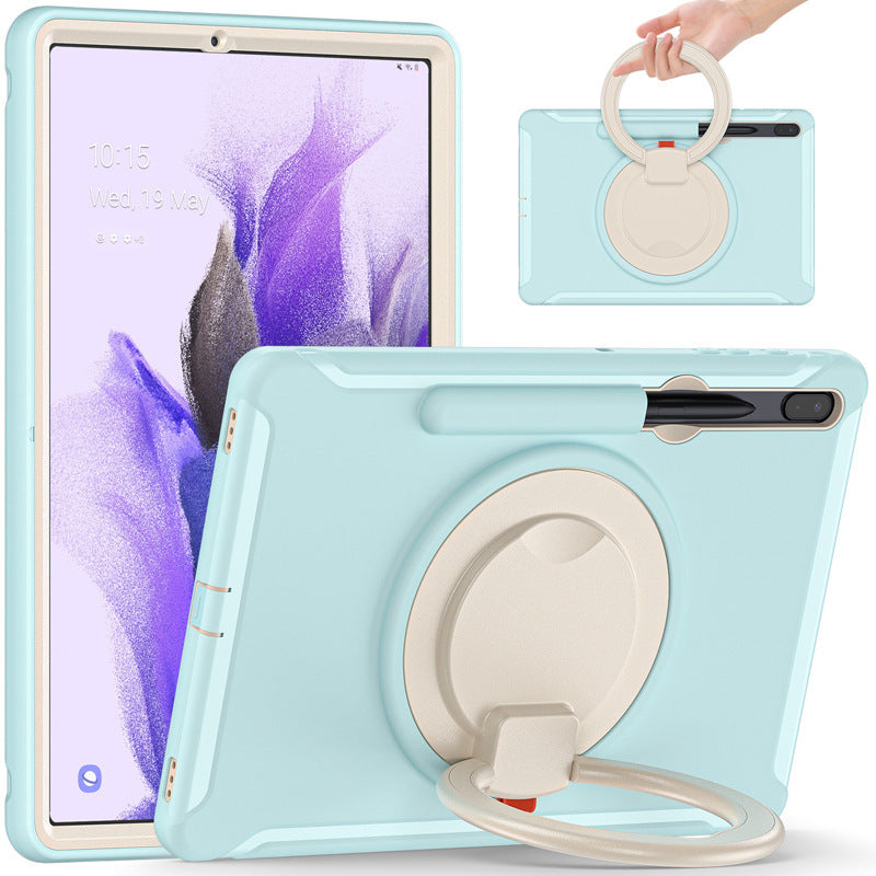 Suitable for Samsung Tab S7 S8 silicone drop-resistant tablet case PC bracelet rotating bracket S7Plus protective case