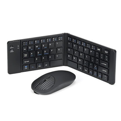 Wireless keyboard and mouse suit Bluetooth folding keyboard for mobile phone tablet laptop desktop computer built-in charging