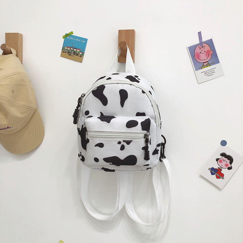 Bag Women's Bag 2026 new Backpack Dairy Cow Pattern Backpack Outdoor Travel Small Backpack Casual Backpack