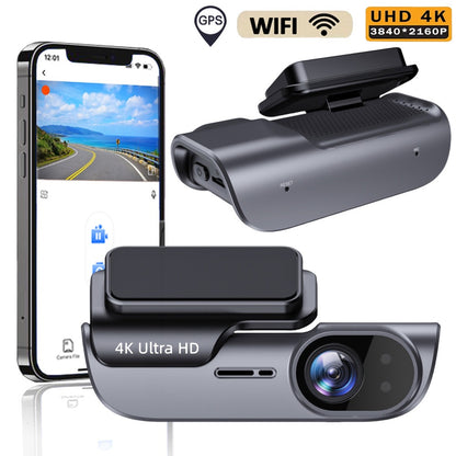 Cross-border 4K CarLog Mobile Phone Interconnection WIFI HD Night Vision Installation-free Car Recorder Shrunk Time Recording