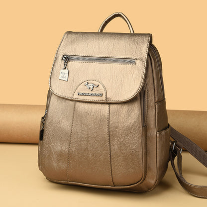 Women's Backpack 2026 Autumn and Winter New Large Capacity Casual Shoulder Bag Fashion College Student Travel Bag One-Piece Generation