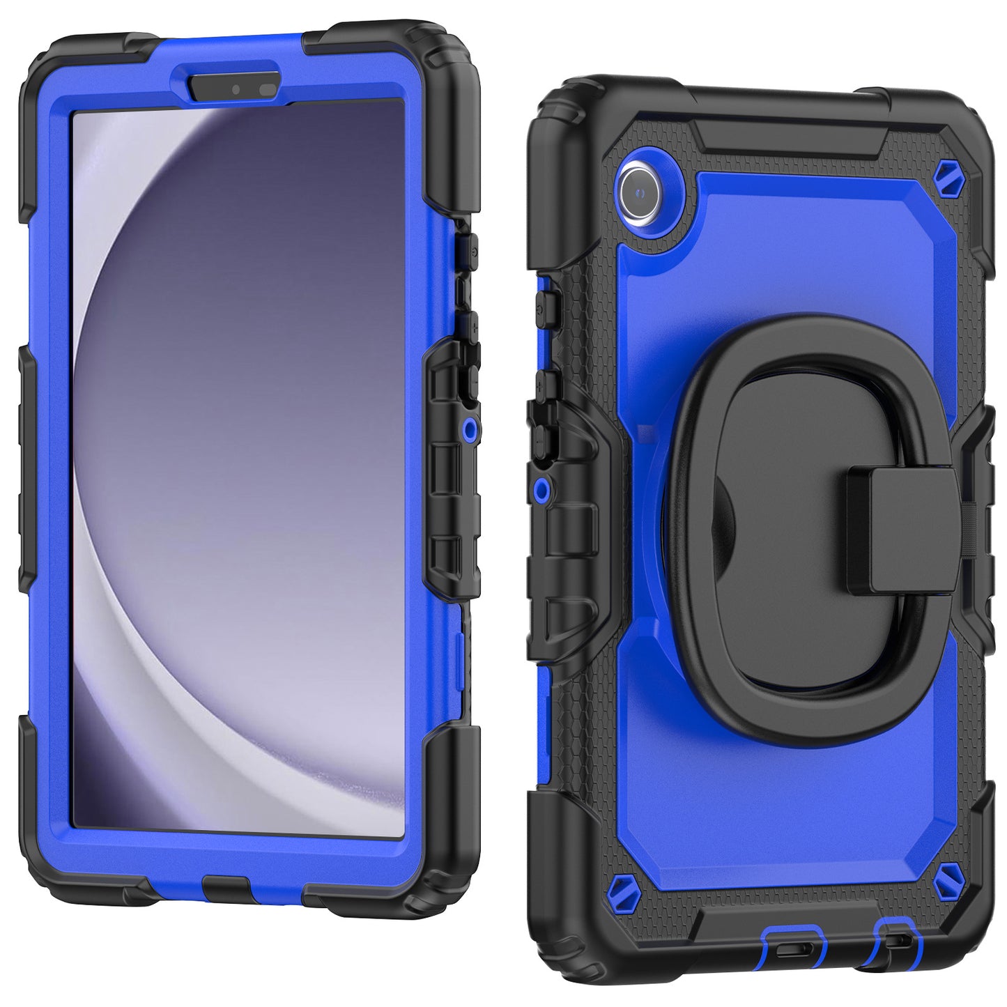 Applicable to Samsung Tab A9 silicone + PC protective case 8.7-inch rotating bracelet X115 multi-functional drop-resistant tablet case