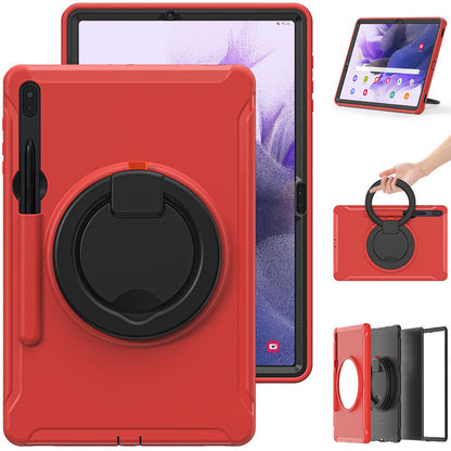 Suitable for Samsung Tab S7 S8 silicone drop-resistant tablet case PC bracelet rotating bracket S7Plus protective case