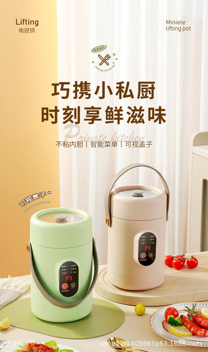 Mini Electric Rice Cooker Smart Small Electric Cooker Portable Small Electric Cooker Office Porridge Soup Non-stick Cooker Gift