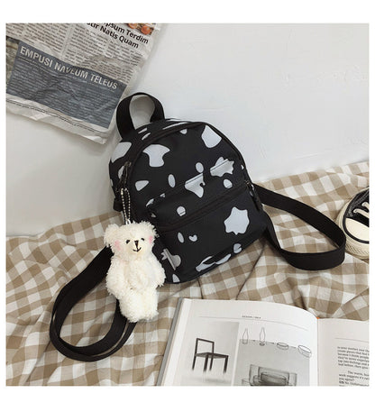 Bag Women's Bag 2026 new Backpack Dairy Cow Pattern Backpack Outdoor Travel Small Backpack Casual Backpack
