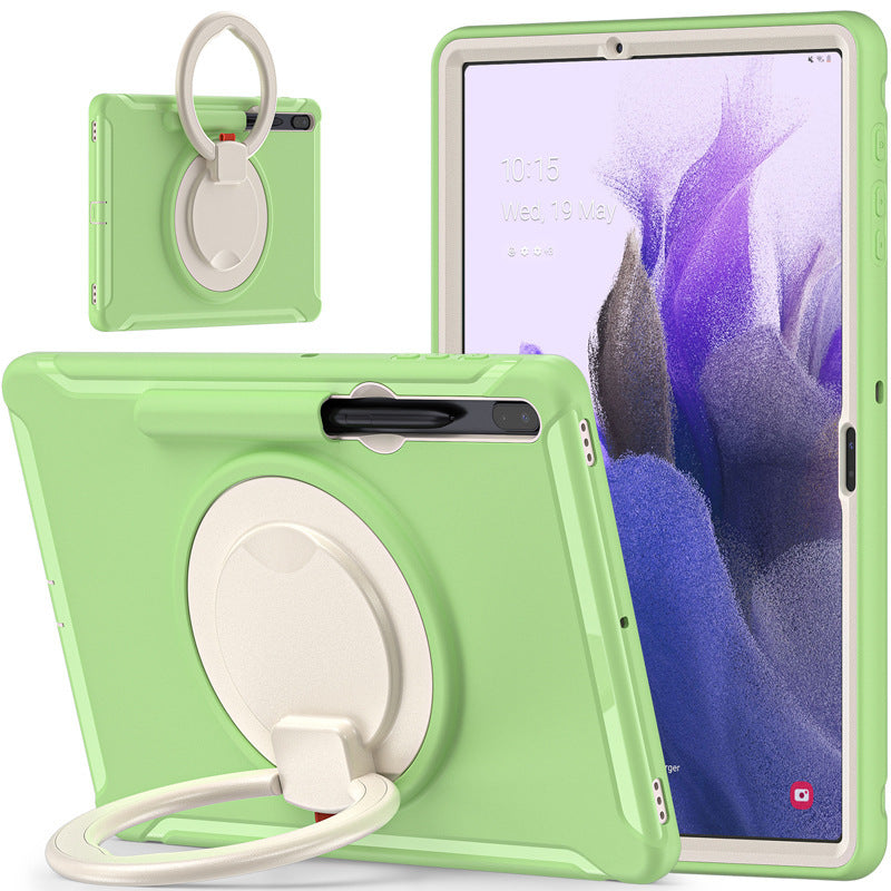 Suitable for Samsung Tab S7 S8 silicone drop-resistant tablet case PC bracelet rotating bracket S7Plus protective case