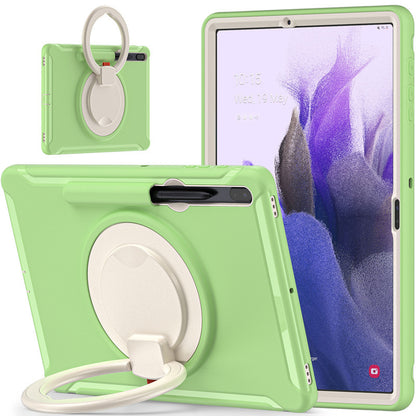Suitable for Samsung Tab S7 S8 silicone drop-resistant tablet case PC bracelet rotating bracket S7Plus protective case