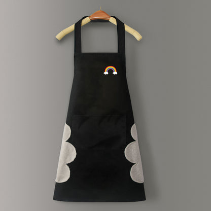 Logo advertising custom apron waterproof and oil-proof pvc kitchen cooking custom waist household a wholesale