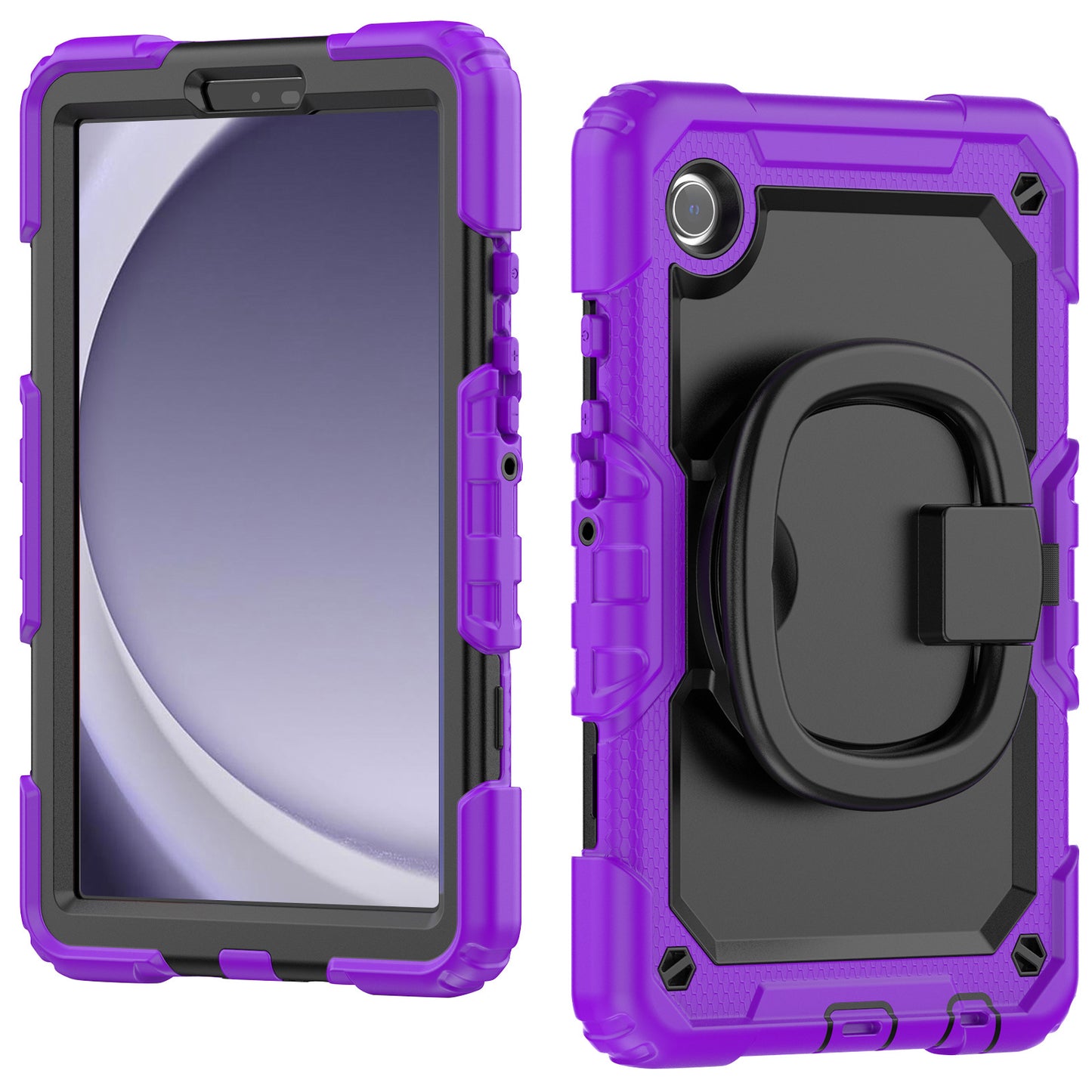 Applicable to Samsung Tab A9 silicone + PC protective case 8.7-inch rotating bracelet X115 multi-functional drop-resistant tablet case