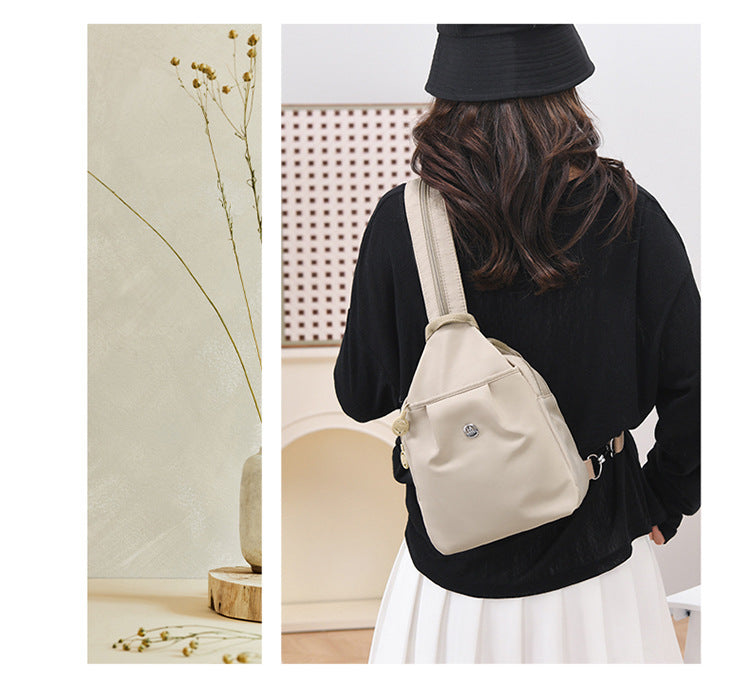 Niche High-End Mini Backpack, New Style, Simple and Versatile, Anti-Theft Women's Chest Bag, Fashionable and Lightweight Women's Bag