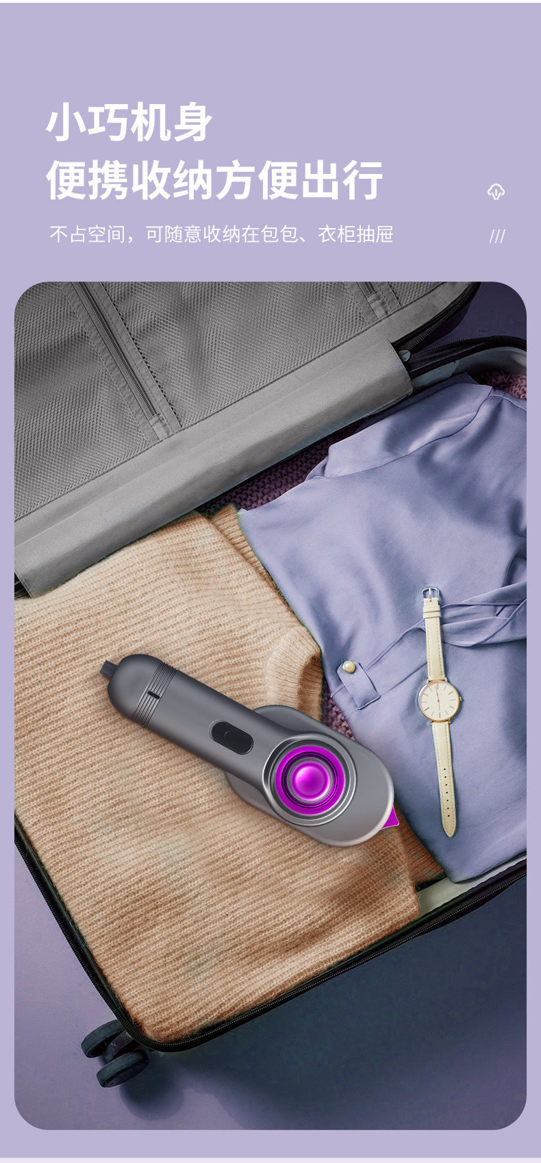 Household small mini portable wet and dry dual-use rotary folding atomizing steam electric ironing and ironing machine