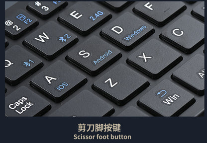 Wireless keyboard and mouse suit Bluetooth folding keyboard for mobile phone tablet laptop desktop computer built-in charging