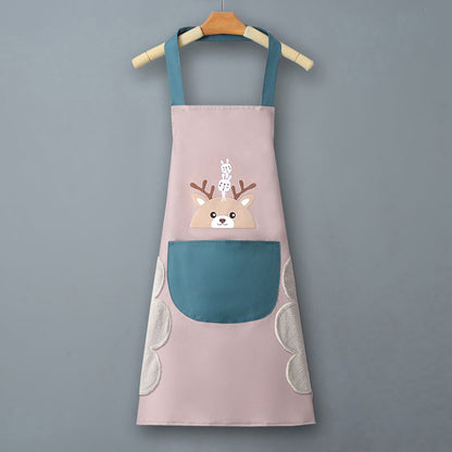 Logo advertising custom apron waterproof and oil-proof pvc kitchen cooking custom waist household a wholesale