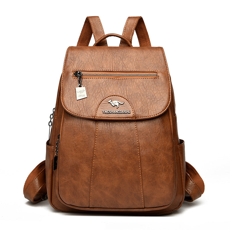 Women's Backpack 2026 Autumn and Winter New Large Capacity Casual Shoulder Bag Fashion College Student Travel Bag One-Piece Generation