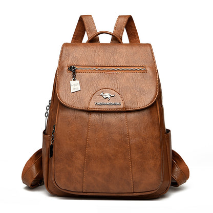 Women's Backpack 2026 Autumn and Winter New Large Capacity Casual Shoulder Bag Fashion College Student Travel Bag One-Piece Generation