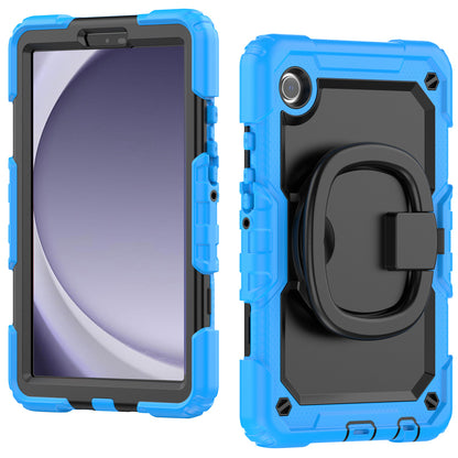 Applicable to Samsung Tab A9 silicone + PC protective case 8.7-inch rotating bracelet X115 multi-functional drop-resistant tablet case