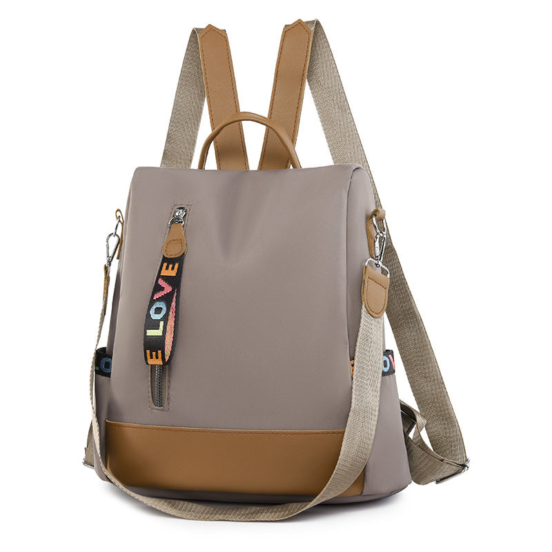 Korean style new fashion Oxford cloth casual women's backpack lightweight waterproof shopping storage anti-theft travel bag