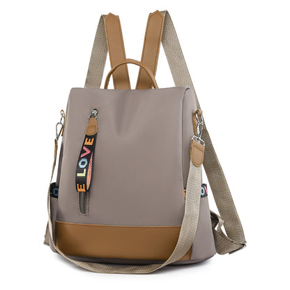 Korean style new fashion Oxford cloth casual women's backpack lightweight waterproof shopping storage anti-theft travel bag