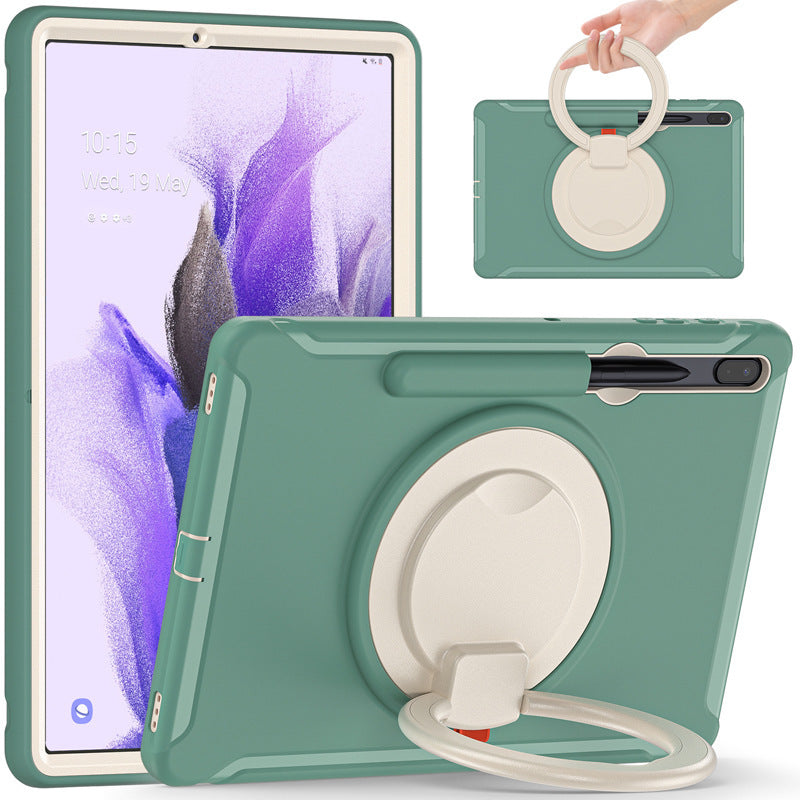 Suitable for Samsung Tab S7 S8 silicone drop-resistant tablet case PC bracelet rotating bracket S7Plus protective case