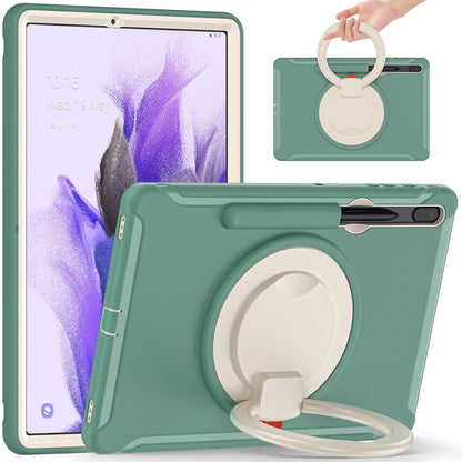 Suitable for Samsung Tab S7 S8 silicone drop-resistant tablet case PC bracelet rotating bracket S7Plus protective case