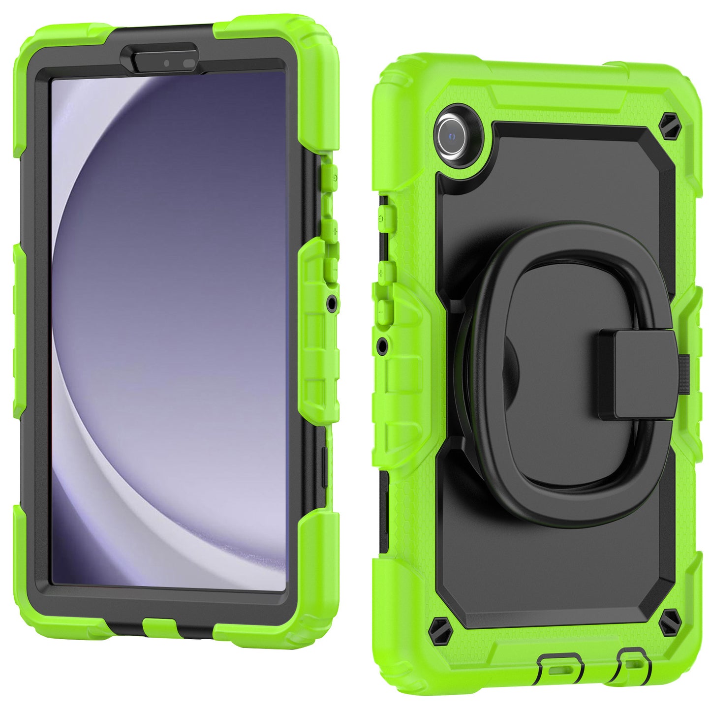 Applicable to Samsung Tab A9 silicone + PC protective case 8.7-inch rotating bracelet X115 multi-functional drop-resistant tablet case