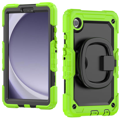 Applicable to Samsung Tab A9 silicone + PC protective case 8.7-inch rotating bracelet X115 multi-functional drop-resistant tablet case