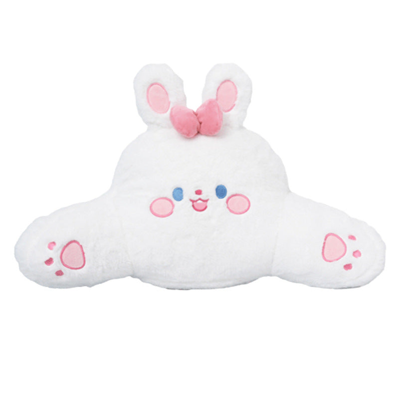 Cartoon car headrest neck pillow bear car sedentary not tired waist pillow four seasons universal car pillow
