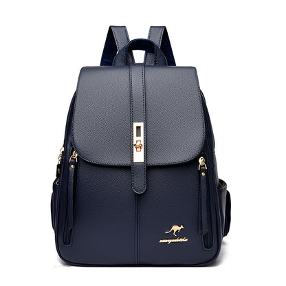 Foreign Trade Hot 2026 New Anti-theft Lock Backpack Trend Good Kangaroo Women's Schoolbag Fashion Travel Backpack