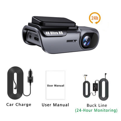 Cross-border 4K CarLog Mobile Phone Interconnection WIFI HD Night Vision Installation-free Car Recorder Shrunk Time Recording