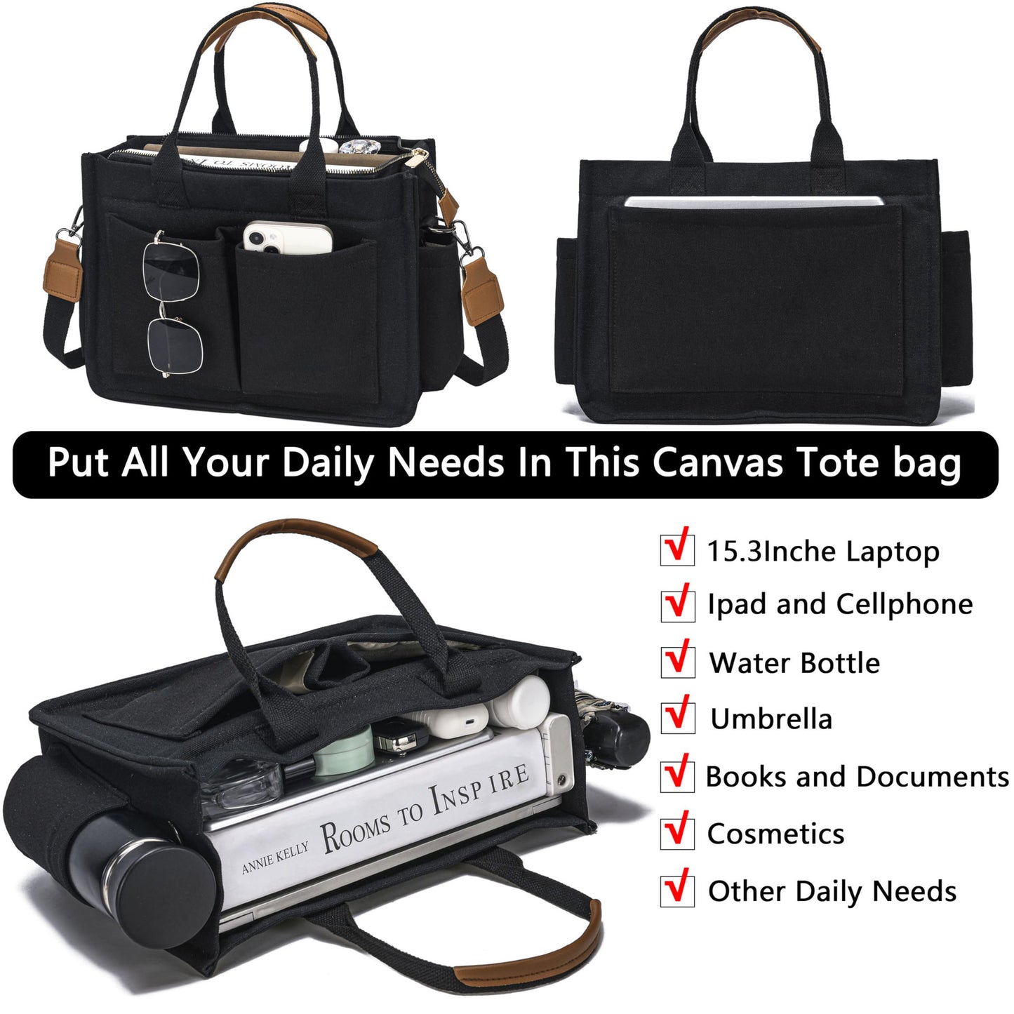 New Women's Large Canvas Handbag Laptop Crossbody Bag Mummy Bag Daily Bag Handbag