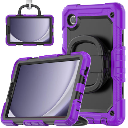 Applicable to Samsung Tab A9 silicone + PC protective case 8.7-inch rotating bracelet X115 multi-functional drop-resistant tablet case