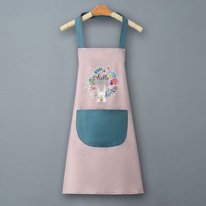 Logo advertising custom apron waterproof and oil-proof pvc kitchen cooking custom waist household a wholesale